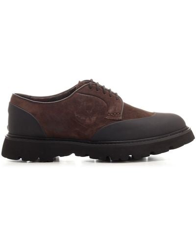 Doucal's Suede And Rubber Lace-up Shoes - Brown