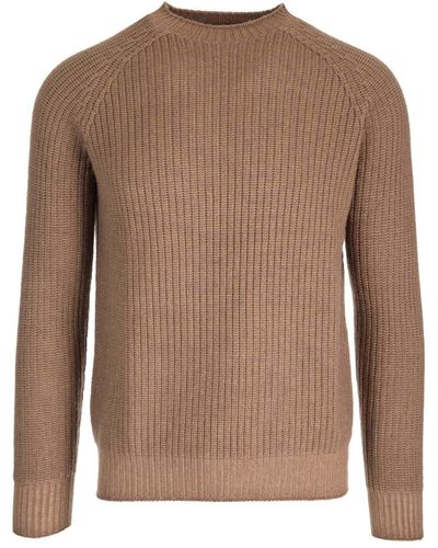 Al Duca d'Aosta Brown Ribbed Sweater