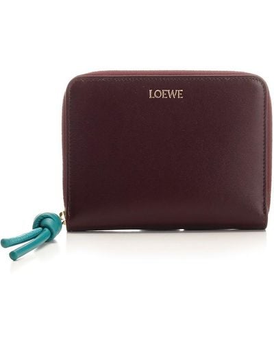 Loewe Compact "knot" Wallet - Purple