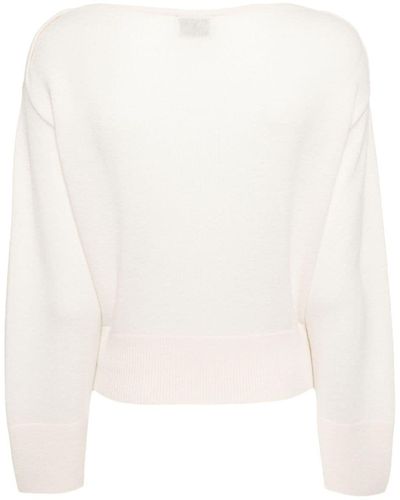 Forte Forte Boxy Fit Sweater - White