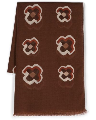 Barba Napoli Brown Patterned Scarf