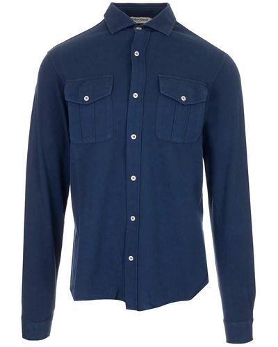 Al Duca d'Aosta Patch Pockets Shirt - Blue