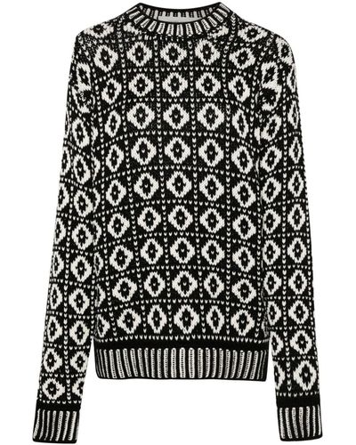 Golden Goose Geometric Pattern Sweater - Black