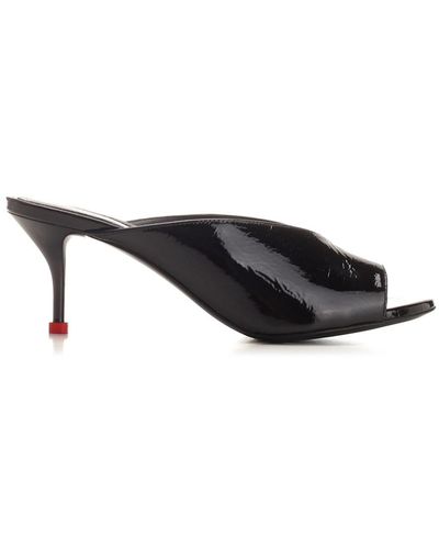 Alexander McQueen Thorn 90mm leather mules - Black