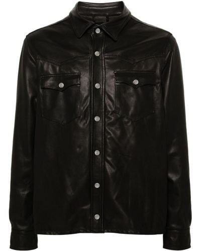Giorgio Brato Black Leather "texas" Shirt