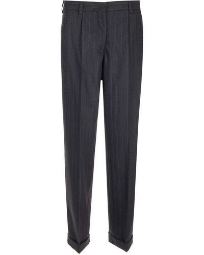 Miu Miu Pinstripe Pants - Blue