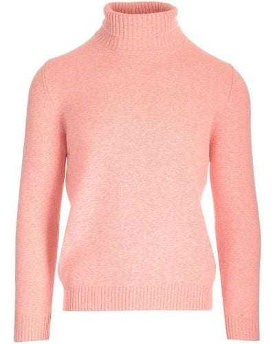 Al Duca d'Aosta Salmon Wool And Cashmere Turtleneck - Pink