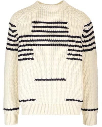 Loewe Luxury Sweater In Wool Blend - Natural