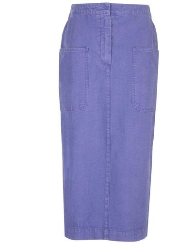 Max Mara Denim Pencil Skirt - Blue