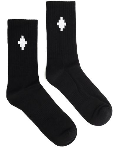 Marcelo Burlon Black Socks With White Cross