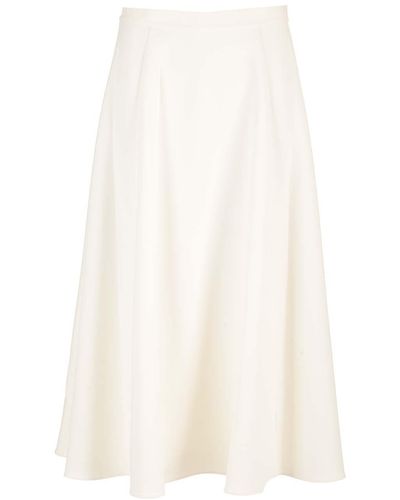Theory Crepe Midi Full Skirt - White