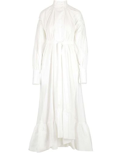 Patou Flounced Maxi Dress - White