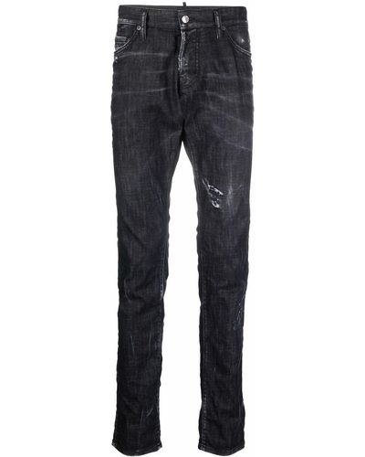 DSquared² Distressed Straight-leg Jeans - Multicolour