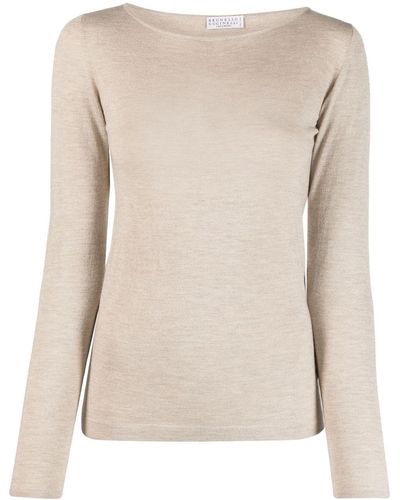 Brunello Cucinelli Fitted Top - Natural
