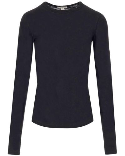 James Perse Round Neck Longsleeved T-shirt - Blue