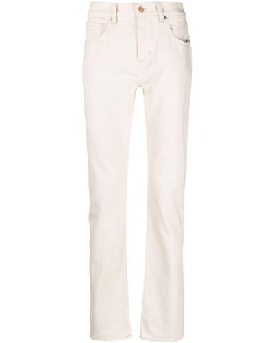 7 For All Mankind Straight Denim Pants - White