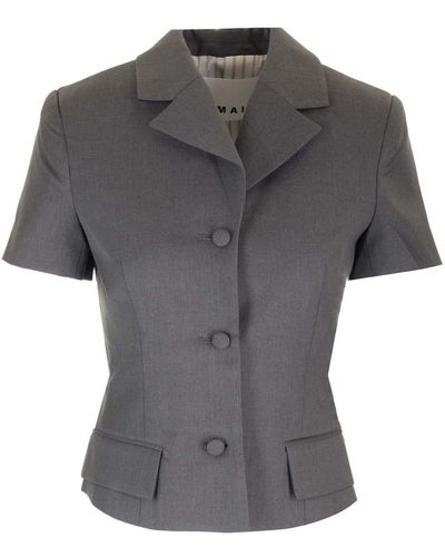 Remain Short-sleeved Blazer - Grey