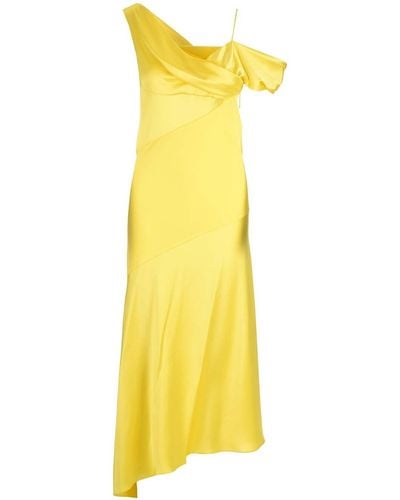 Loewe Draped Midi Dress - Yellow