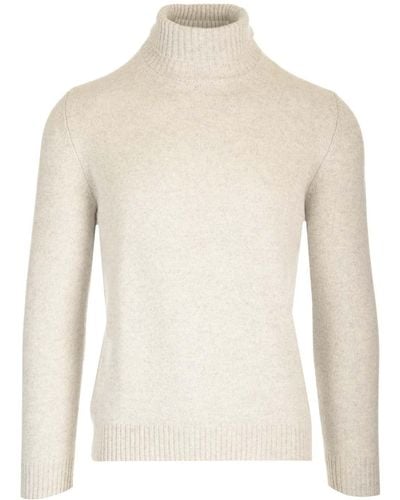 Al Duca d'Aosta Wool And Cashmere Turtleneck - Natural