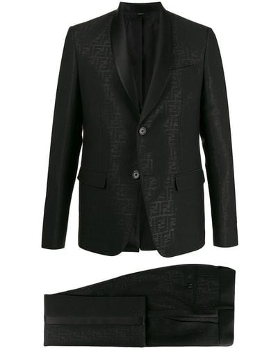 Fendi Ff Pattern Suit - Black