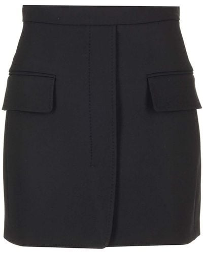 Max Mara "nuoro" Wool Miniskirt - Black