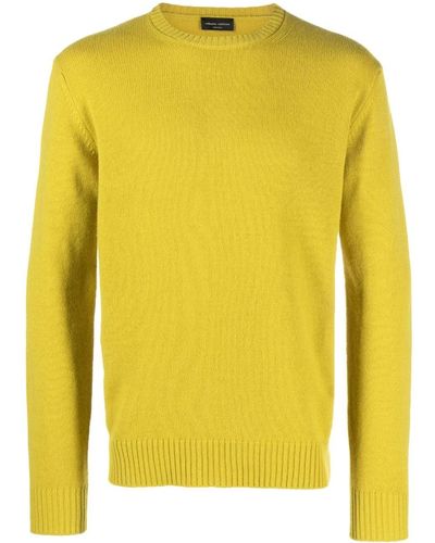 Roberto Collina Crew-neck Merino-cashmere Sweater - Yellow
