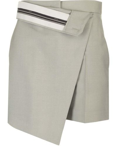 Fendi Grey Mohair Shorts