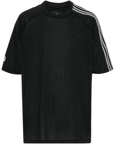 Y-3 T-shirt With Band On The Sleeve - Black