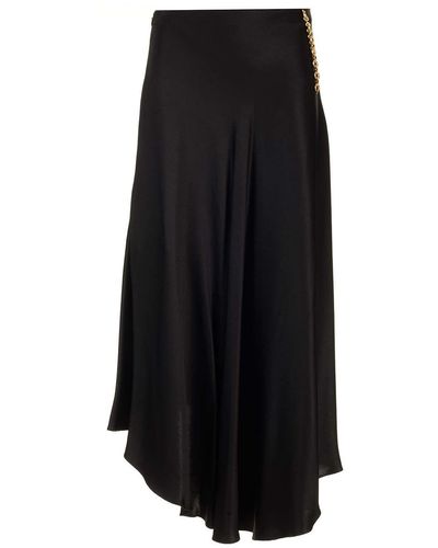 Loewe Silk Midi Skirt - Black
