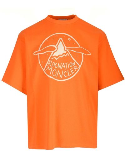 Moncler Genius Logo Motif T-shirt - Orange