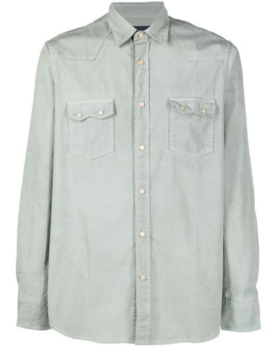 Lardini Sage Cotton Shirt - Green