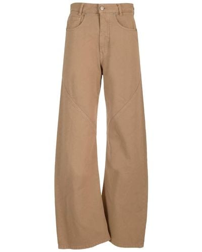 MM6 by Maison Martin Margiela Pants In Cotton Twill - Natural