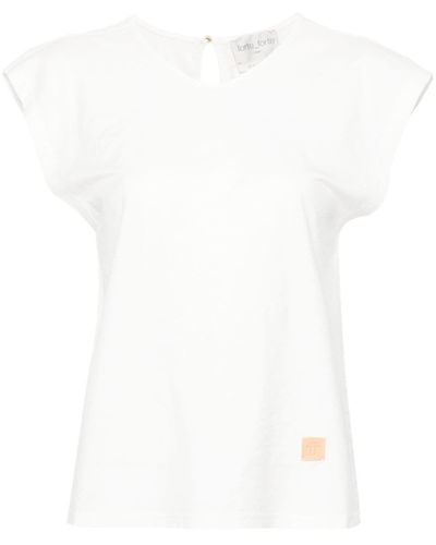Forte Forte Sleveless Organic-cotton T-shirt - White