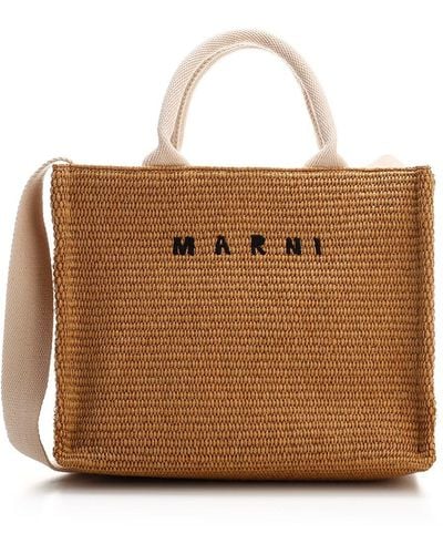 Marni Raffia Handbag - Brown