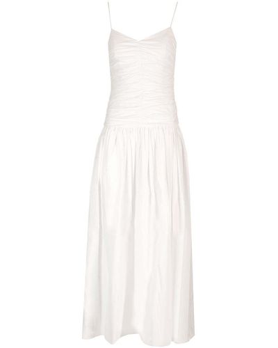 Matteau Gathered Low-waisted Dress - White