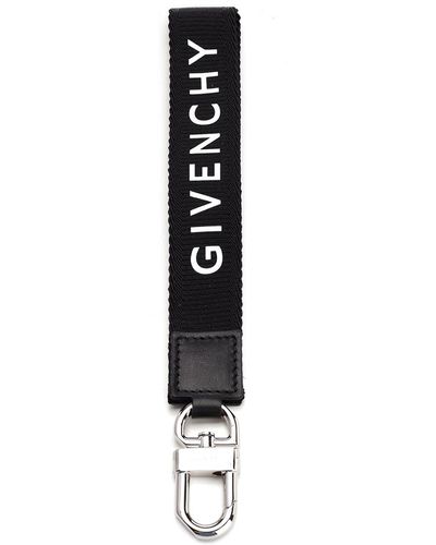 Givenchy Canvas And Leather Keychain - White