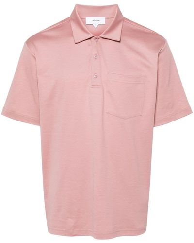 Lardini Cotton Polo Shirt With Pocket - Pink