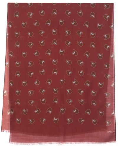 Barba Napoli Red Patterned Scarf