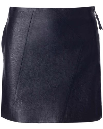 Loewe Leather Mini Skirt - Blue