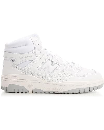 New Balance White "650" High Top Sneakers