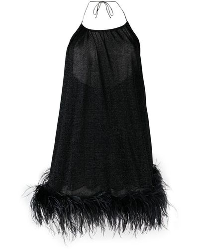 Oséree Lumiere Plumage Necklace Dress Clothing - Black