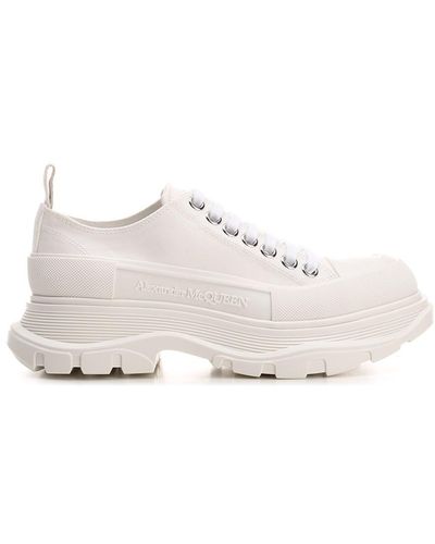 Alexander McQueen "tread Slick" Lace-up Shoes - White
