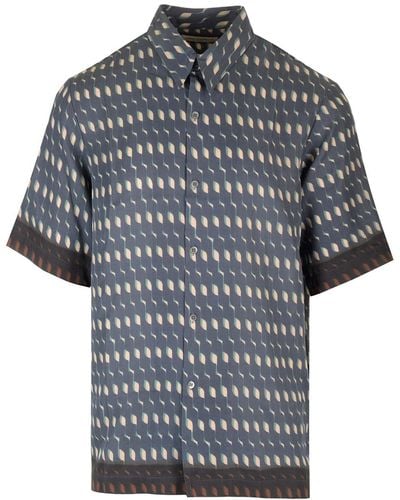 Dries Van Noten Short-Sleeved Shirt With Print - Grey