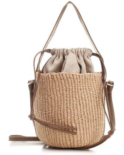 Chloé Small "woody" Basket Bag - Natural