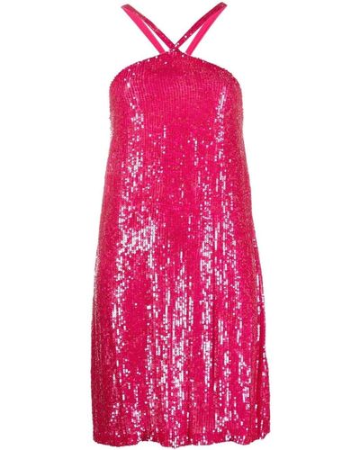 P.A.R.O.S.H. Sequin-embellished Mini Dress - Pink