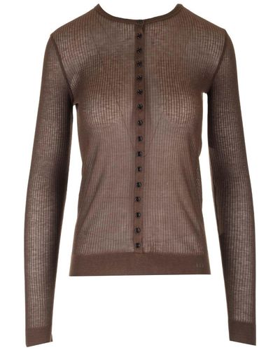 Lemaire Buttoned Top - Brown