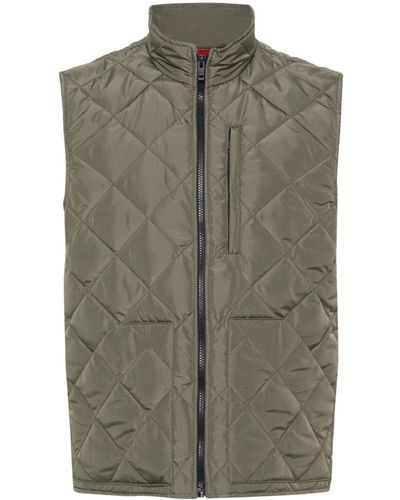 Fay Quilted Nylon Vest - Green