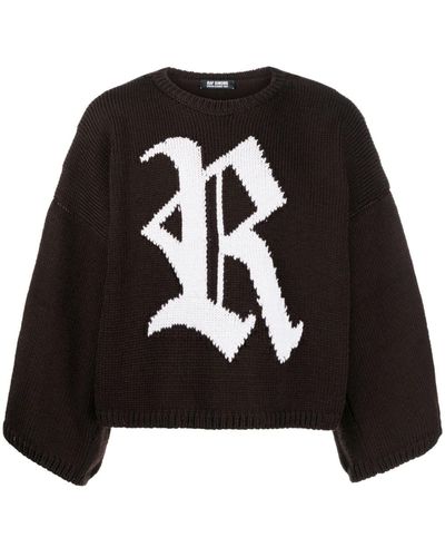 Raf Simons Brown "r" Sweater - Black