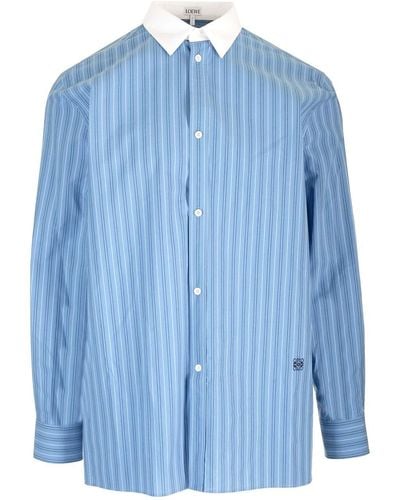 Loewe Contrasting Collar Shirt - Blue