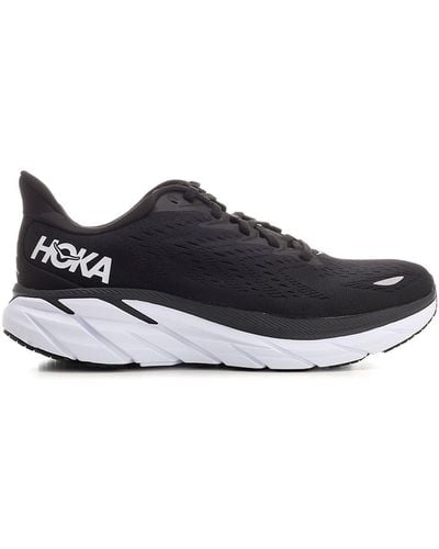 Hoka One One Black "clifton 8" Sneakers - White
